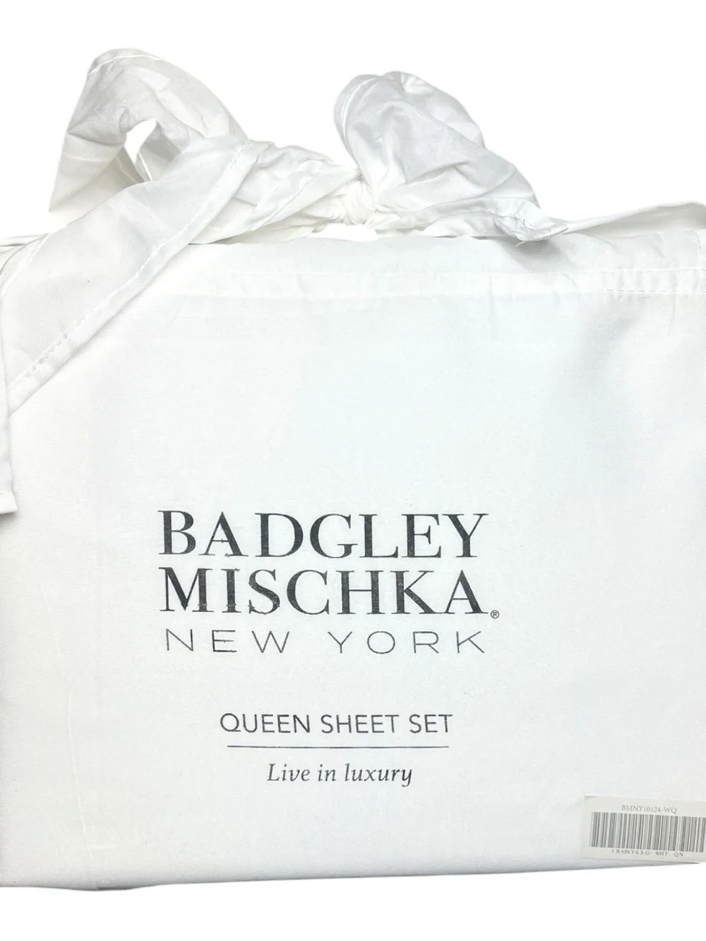 Badgley Mischka New York Queen Luxury White Sheet Set NEW BMNY10124-WQ NWT